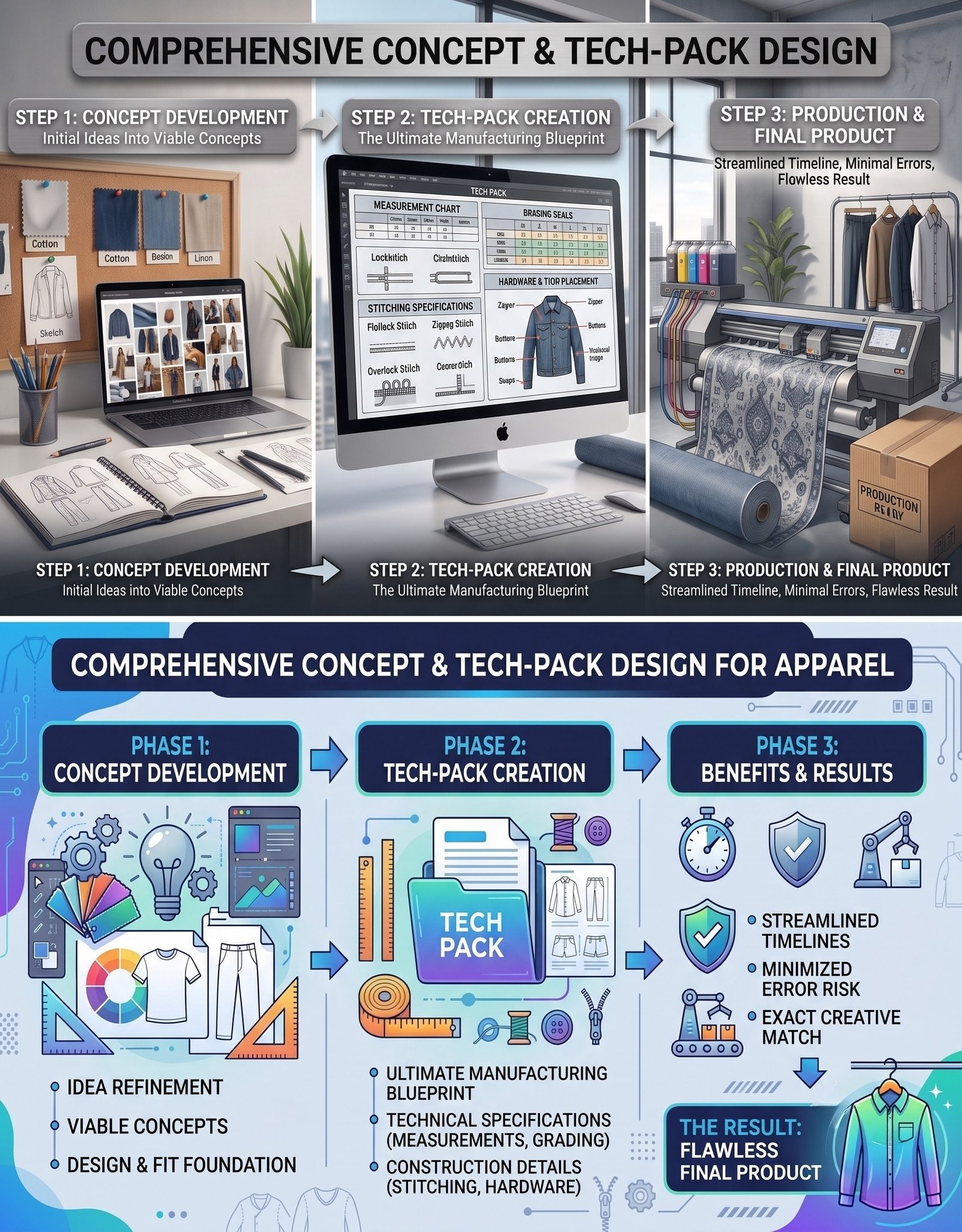 Comprehensive Concept & Tech-Pack Design
