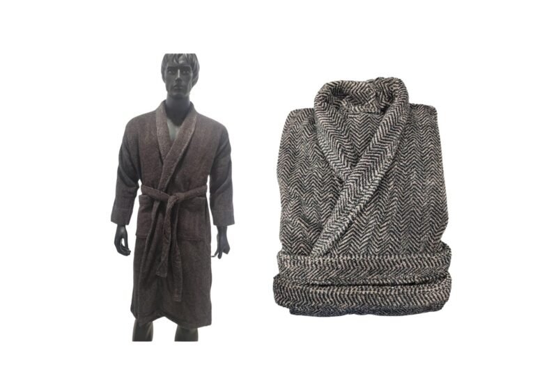 Herringbone bathrobe